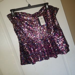 NWT ASOS CURVE (PLUS SIZE)- SEQUIN TOP